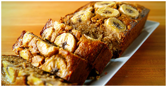 Jednoduchý bezlepkový banánový chléb