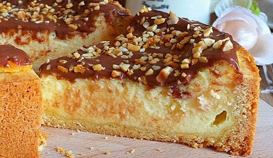 Vanilkovo-Nutellovo-Mascarpone Koláč