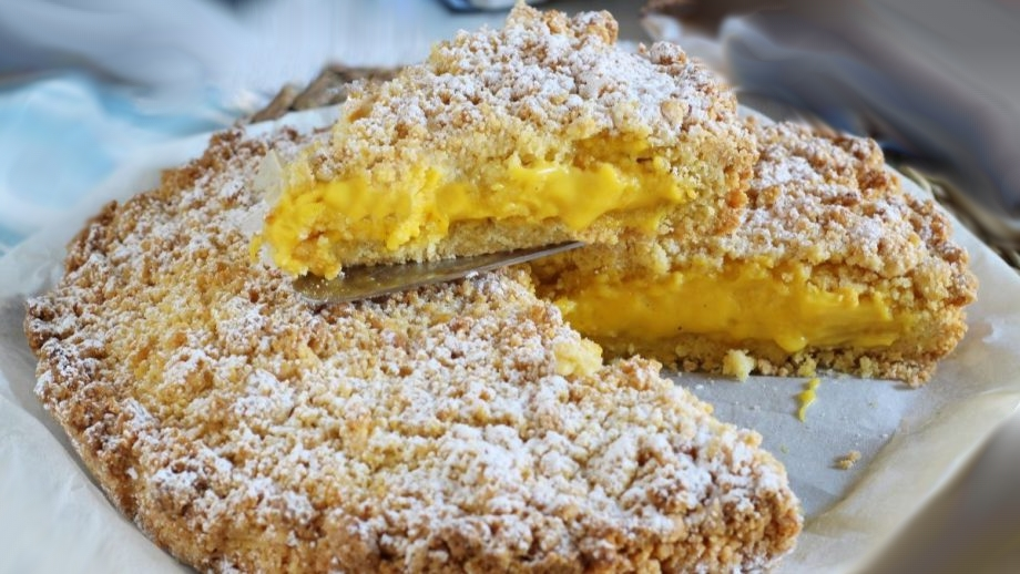 Streuselkuchen s krémem cukráře