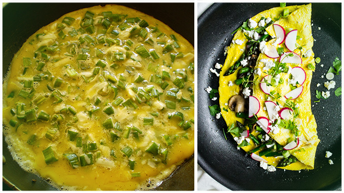 Lehké a Low Carb jarní omeleta