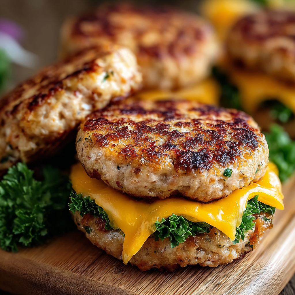 Kuřecí burgery Cheddar Ranch