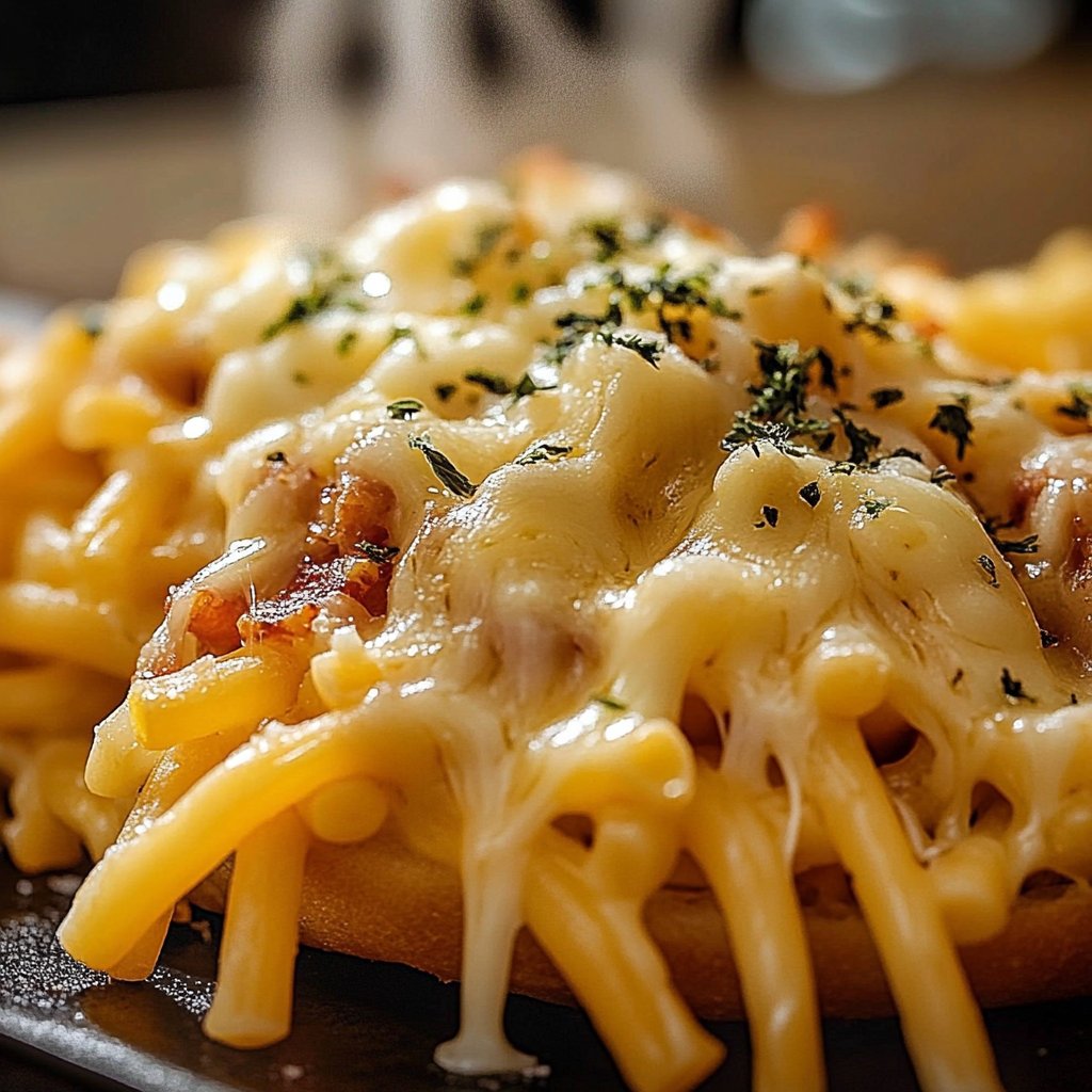 Těstoviny se sýrem na hamburger