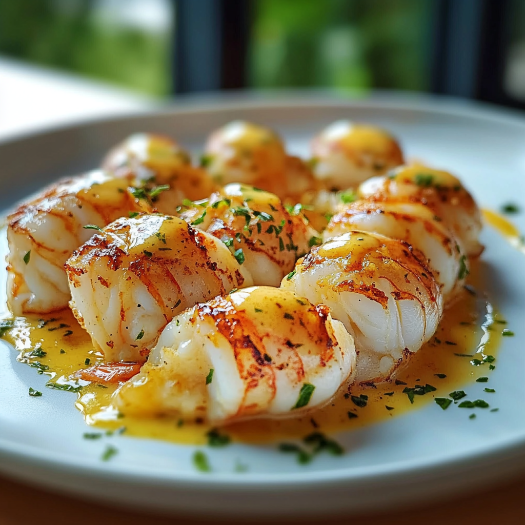 Humří ocasy na česnekovém másle