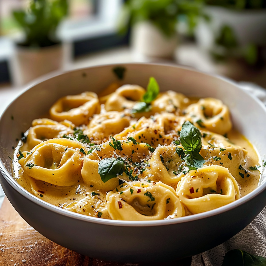 Krémový recept na tortellini ze pomalého hrnce