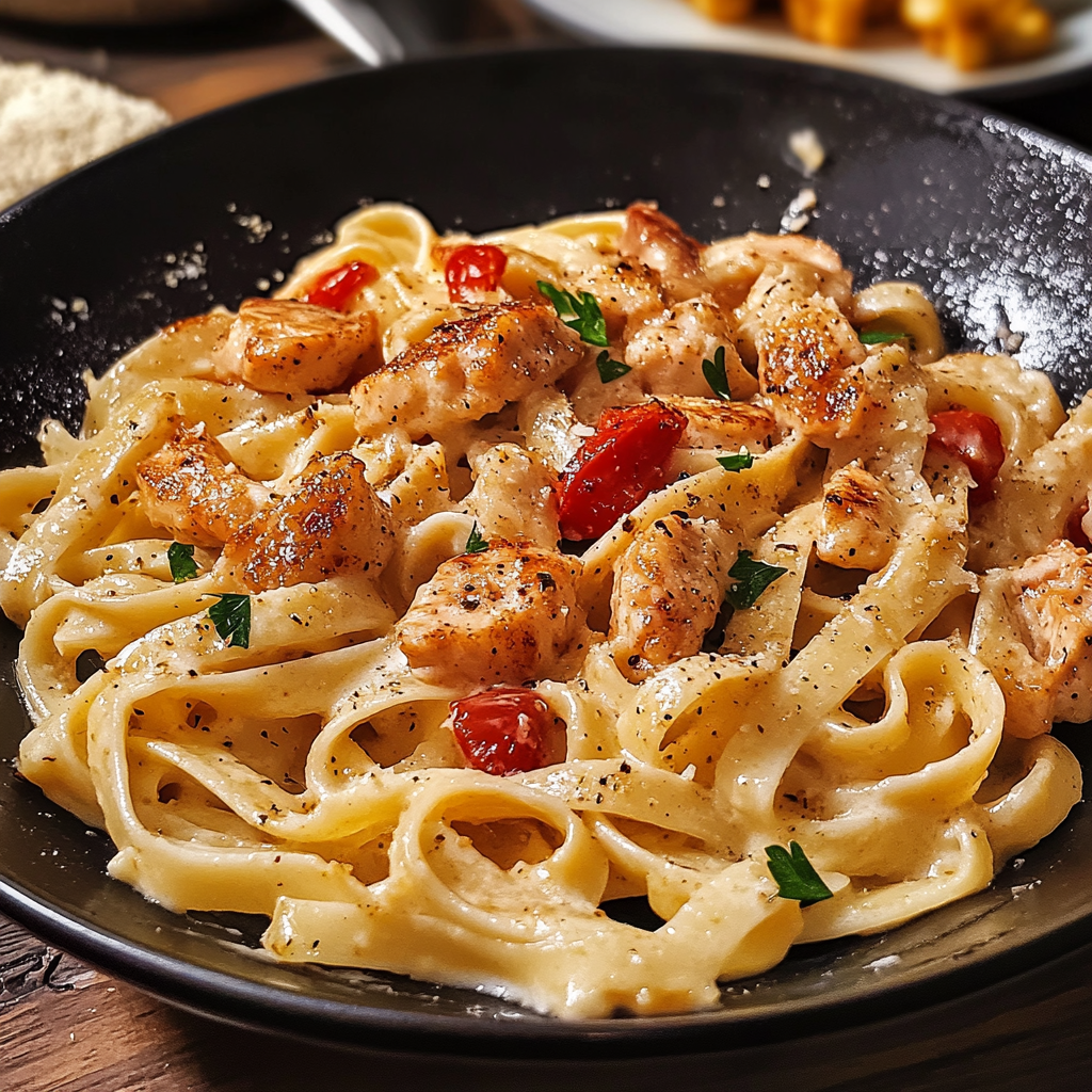 Cajun kuřecí Fettuccine Alfredo