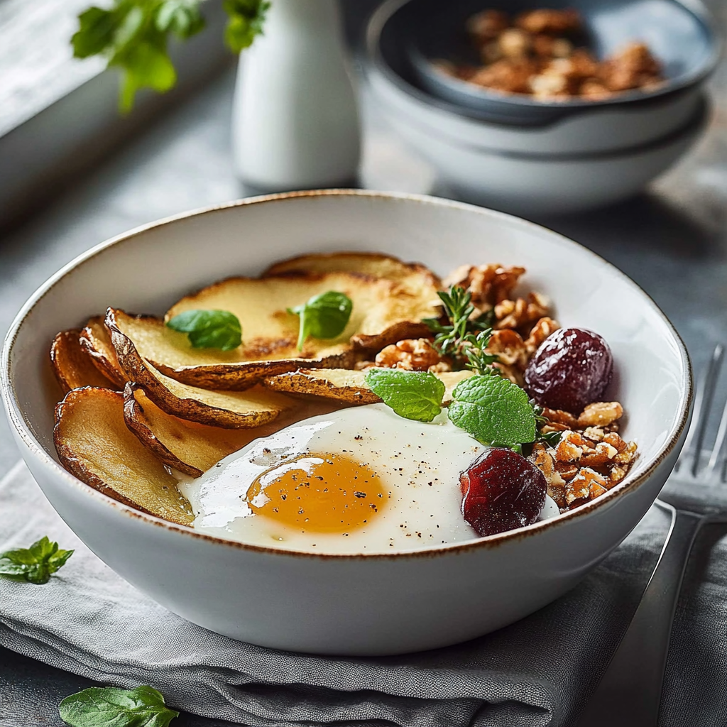 Zlatá a křupavá snídaňová mísa