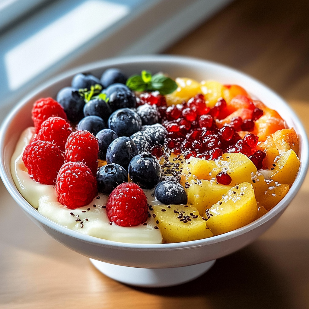 Zdravá miska ovoce ke snídani