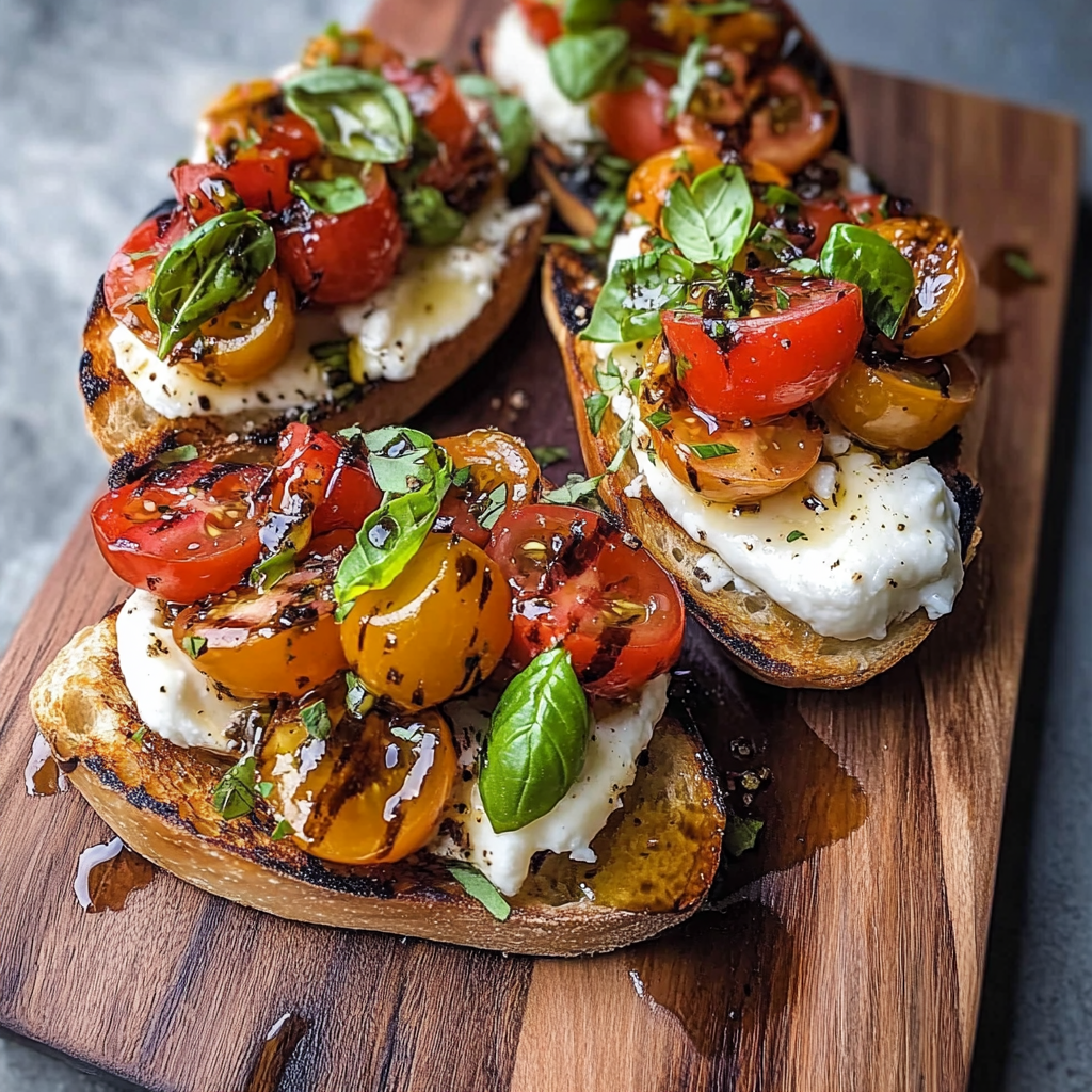 Burrata Bruschetta – Letní pocit na křupavém chlebu