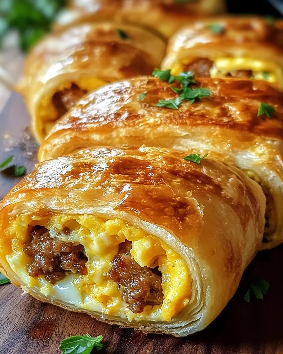 Snídaňové rolády s uzeninou, vejcem a sýrem