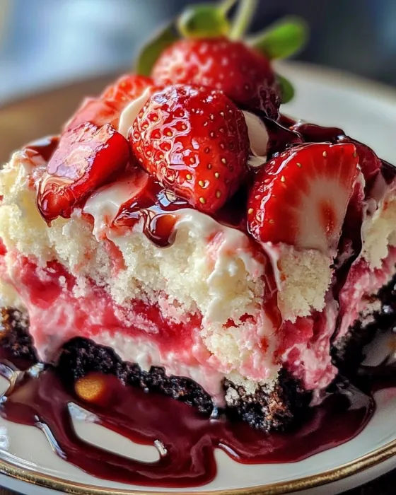 Jahodový dort se zemětřesením – jahodový dort s překvapením