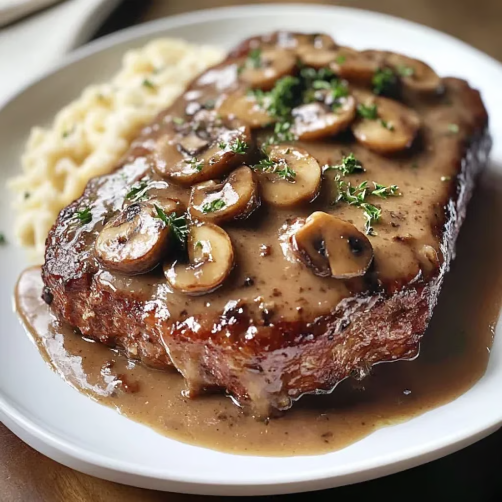 Marsala sekaná s houbovou omáčkou