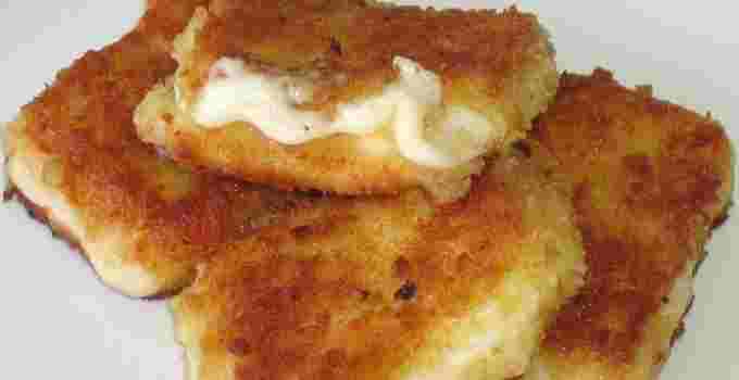 Smažený ovčí sýr se špenátem