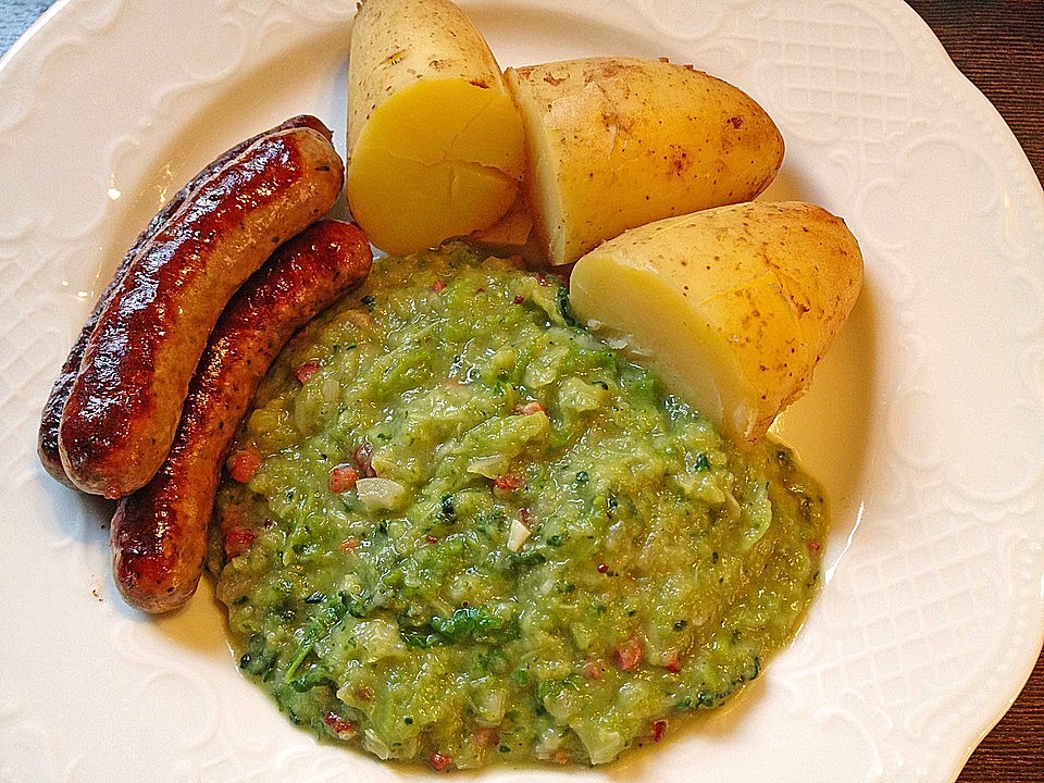 Wirsingová zelenina s norimberskými klobáskami