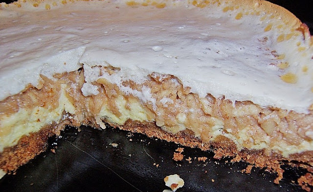 Jablečný tvarohový řez s pěnou