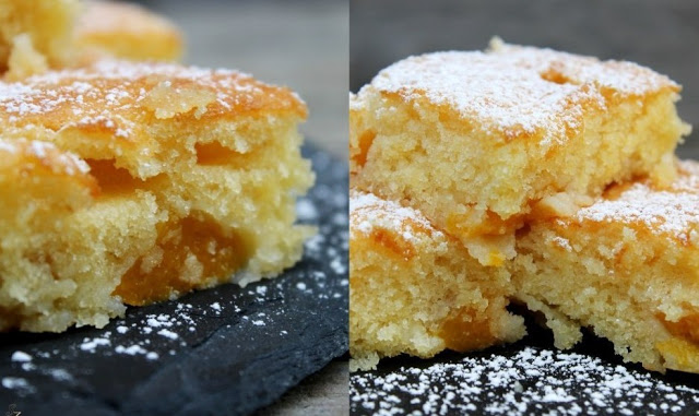 Broskvový koláč z plechu