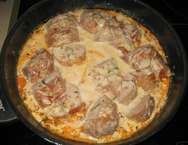 Plněné vepřové filetky se šunkou Parma