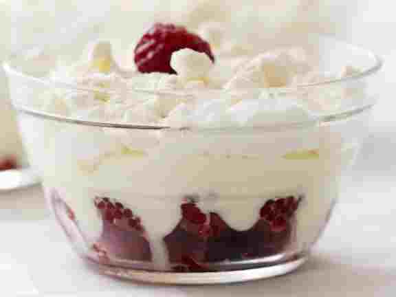 Sněhová vánice Dezert s malinami