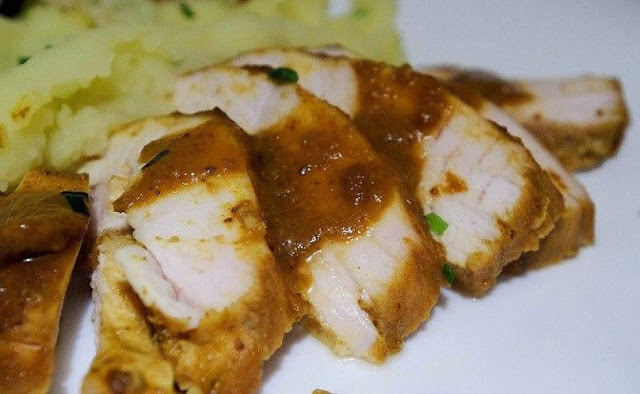 Kuřecí prsa s medem, hořčicí a kari