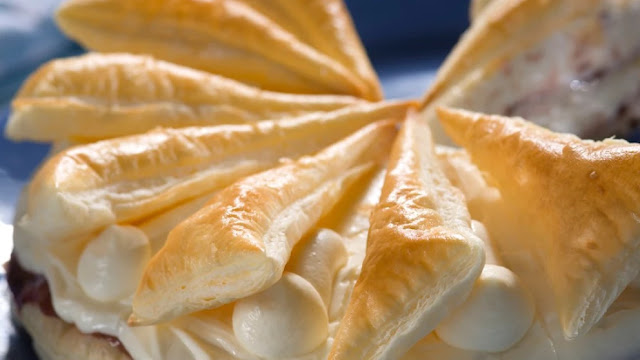 Citronový listové těsto dort