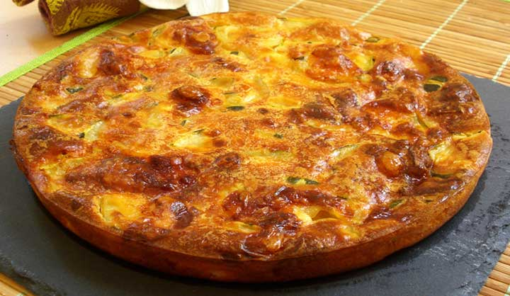 Quiche bez těsta s kozím sýrem a cuketou