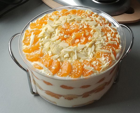 Mandarinkový tiramisu, velmi chutný dezert!