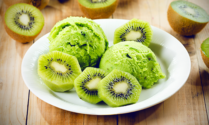 Kiwisorbet s Thermomixem