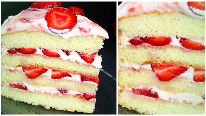 Jahodový dort se šlehačkou a rychlou přípravou