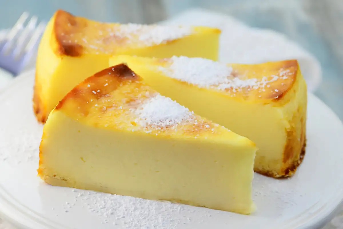 Sýrový dort bez spodní vrstvy s vanilkovým pudinkem рецепт