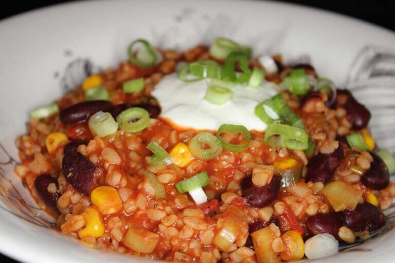 Vegetariánské chilli s bulgurem