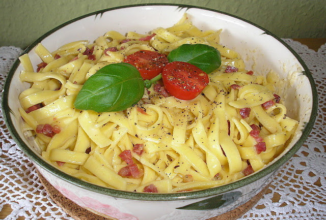 Spaghetti Carbonara z lednice