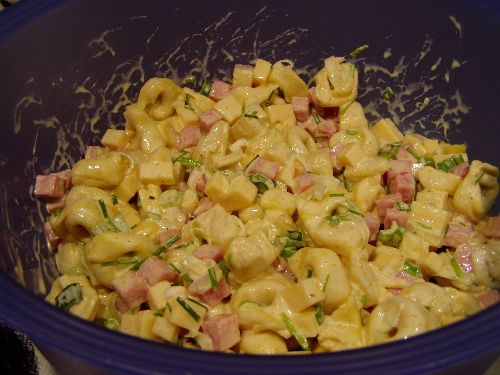 Tortellini salát se šunkou a sýrem