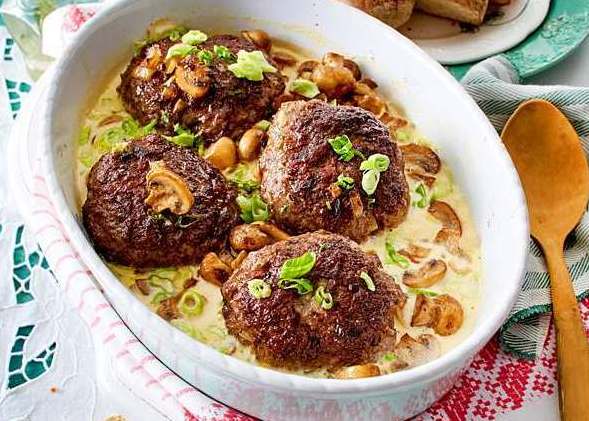 Zapékáné karbanátky se žampionovou smetanou