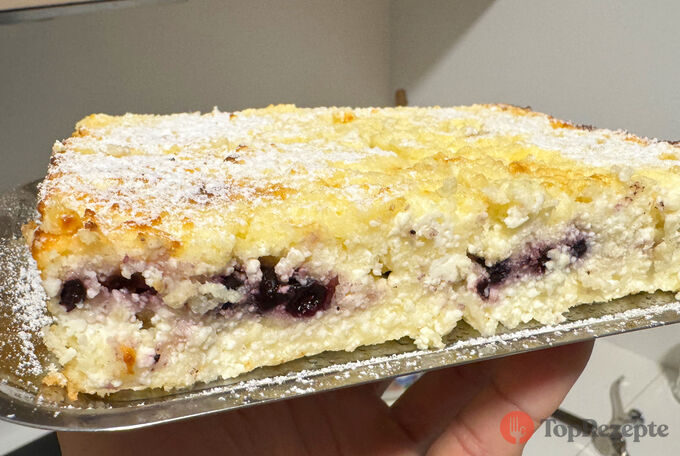 Borůvkový nákyp s tvarohem – osvědčený recept. BEZ rýže, ale lahodný