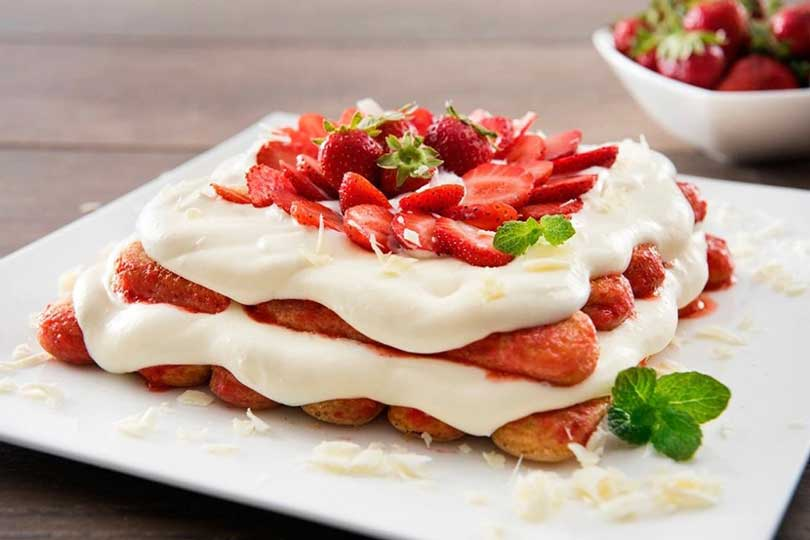 Jednoduché jahodové tiramisu