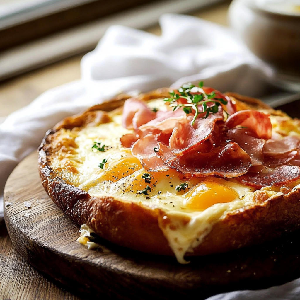 Snídaňový koláč se sýrem a slaninou (snídaňový nákyp!)