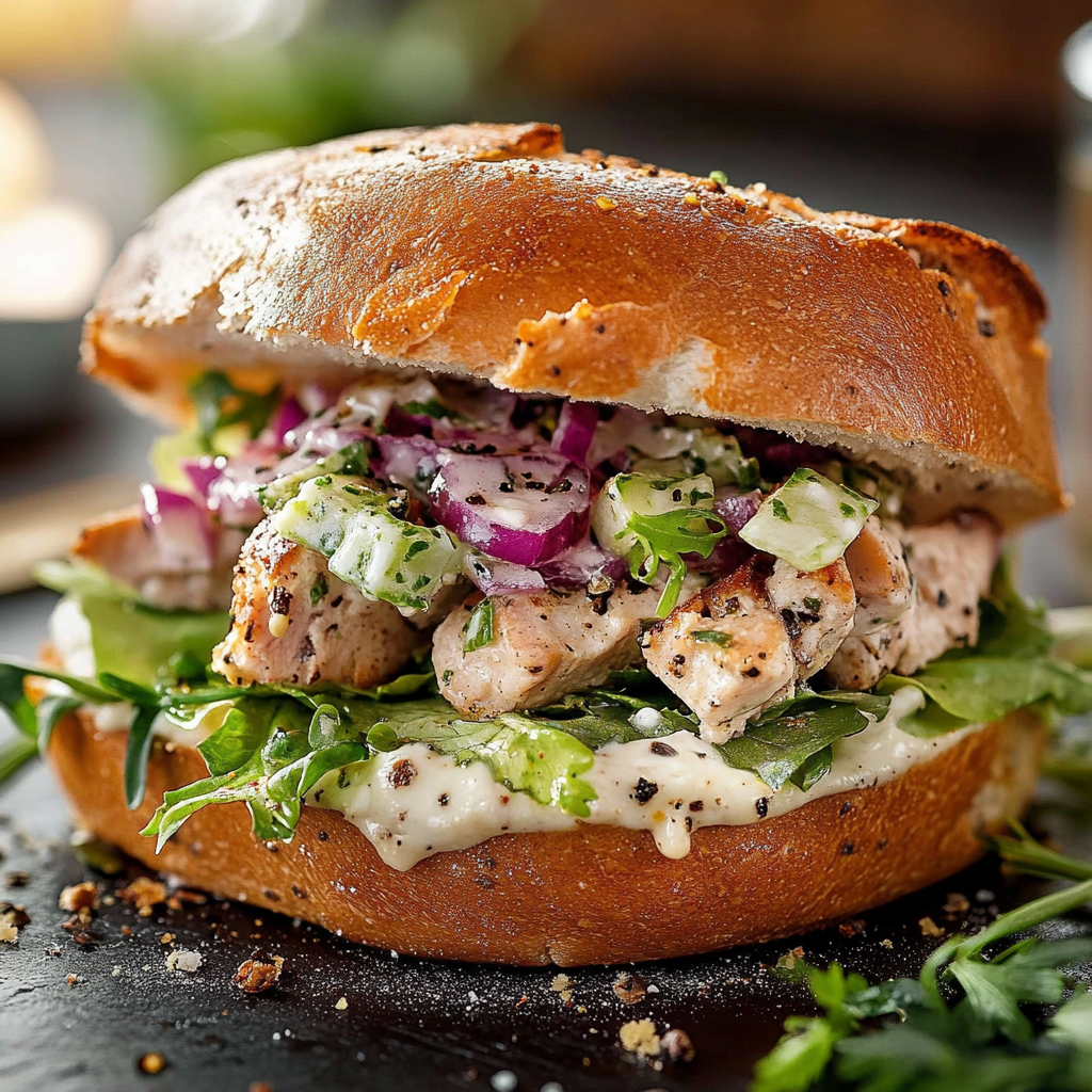 Sendvič s kuřecím salátem