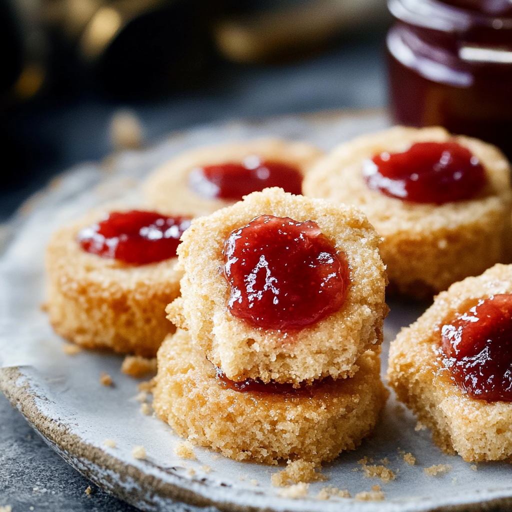 Sušenky s arašídovým máslem a marmeládou