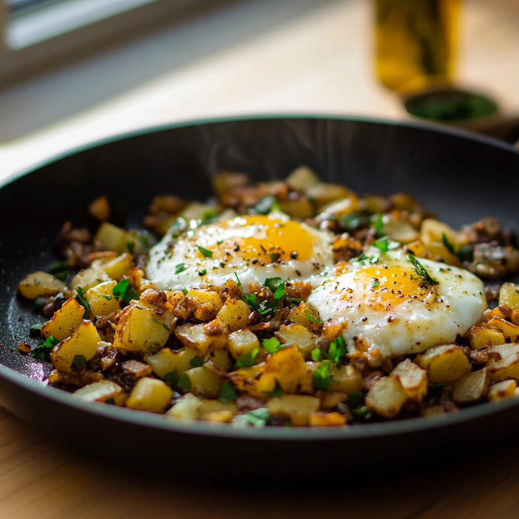 Snídaňová pánev s bramborami | Snídaňová série pro studenty