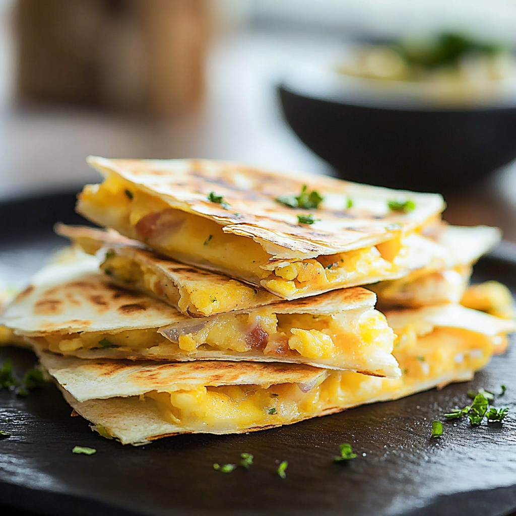 Jednoduché snídaňové quesadilly