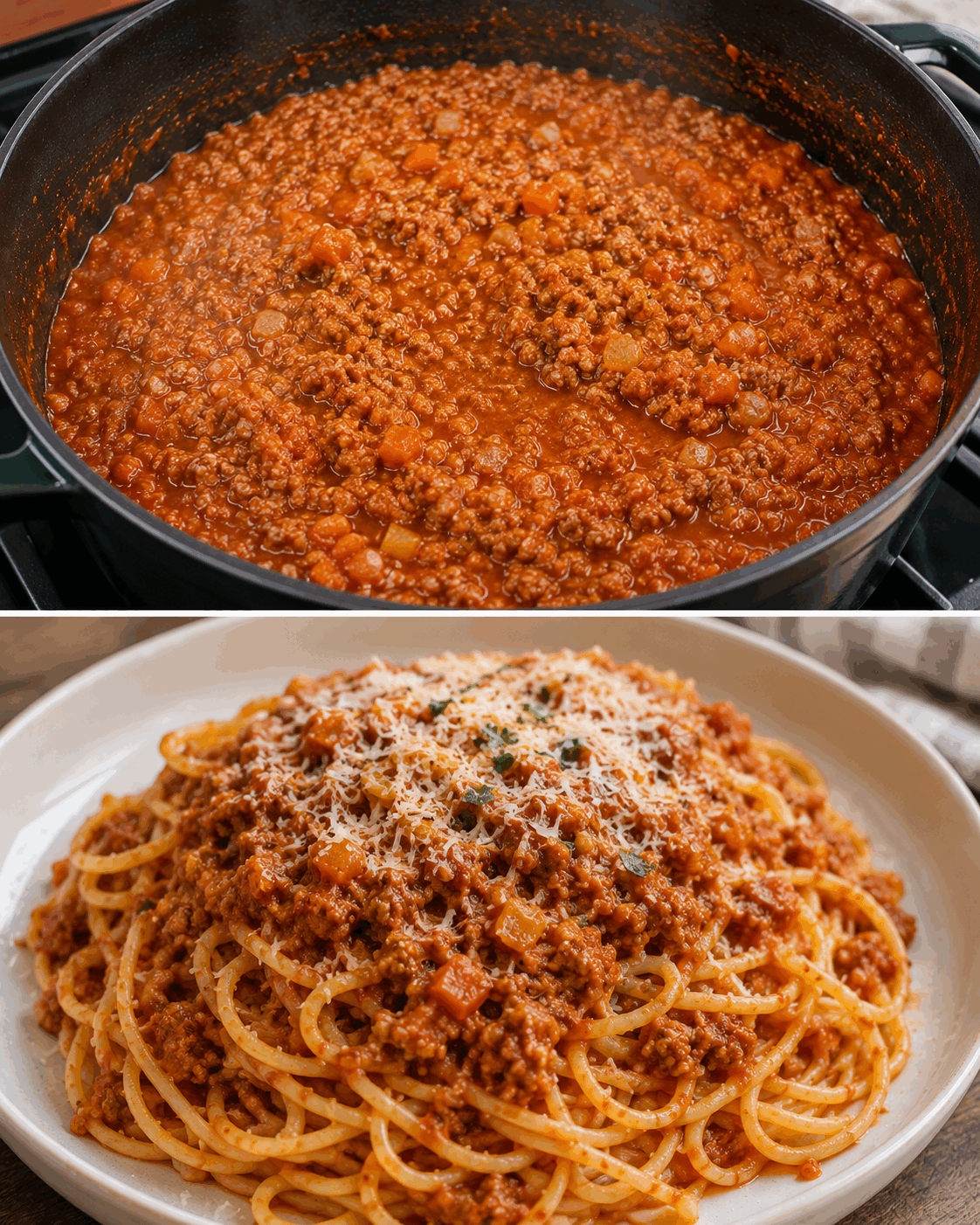 Pravá boloňská omáčka podle italské tradice. Pomalu dušené ragù plné chuti, které promění obyčejné těstoviny v dokonalý oběd