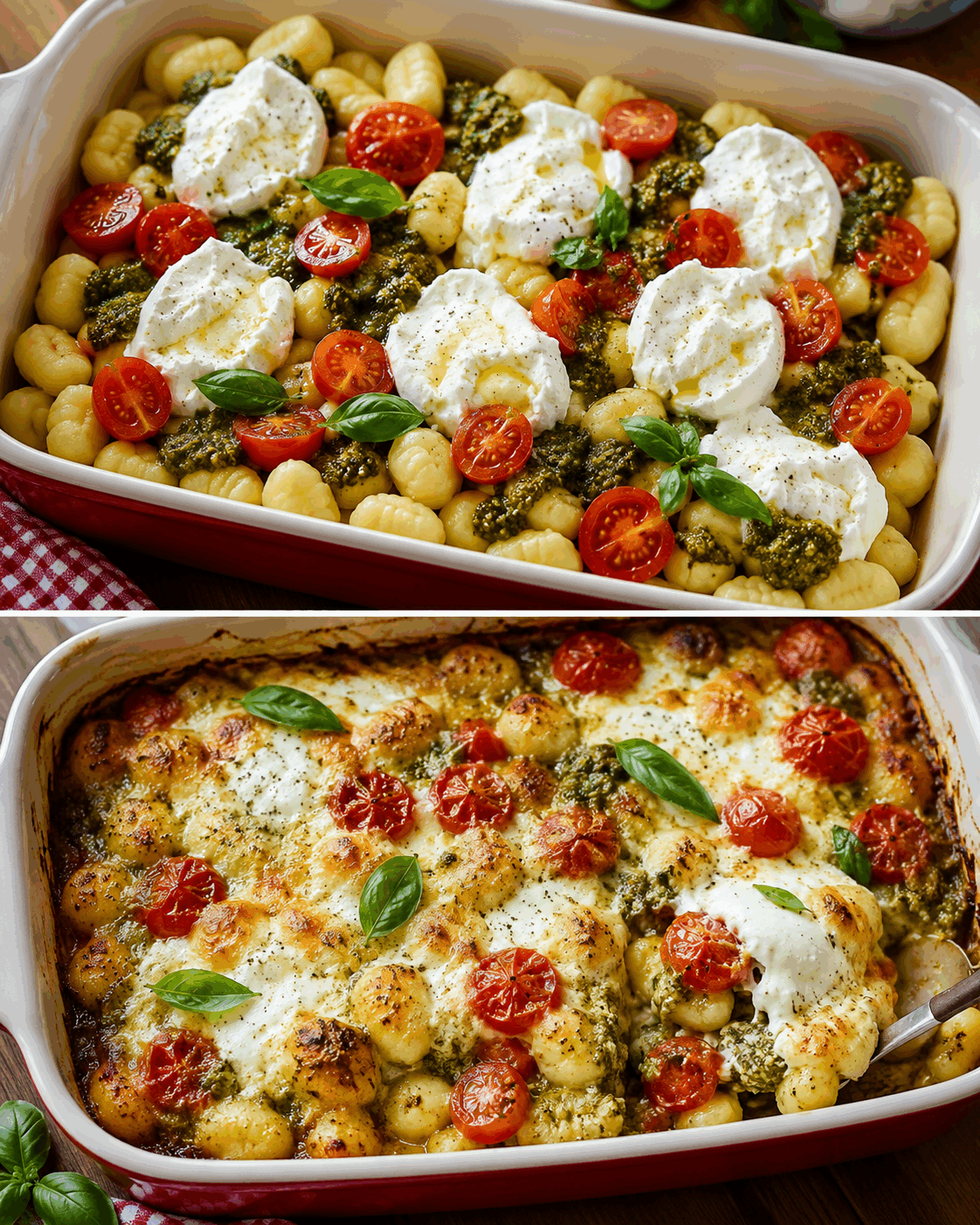 Zapečené gnocchi s pestem a burratou: Krémová večeře, která zmizí ze stolu během chvilky