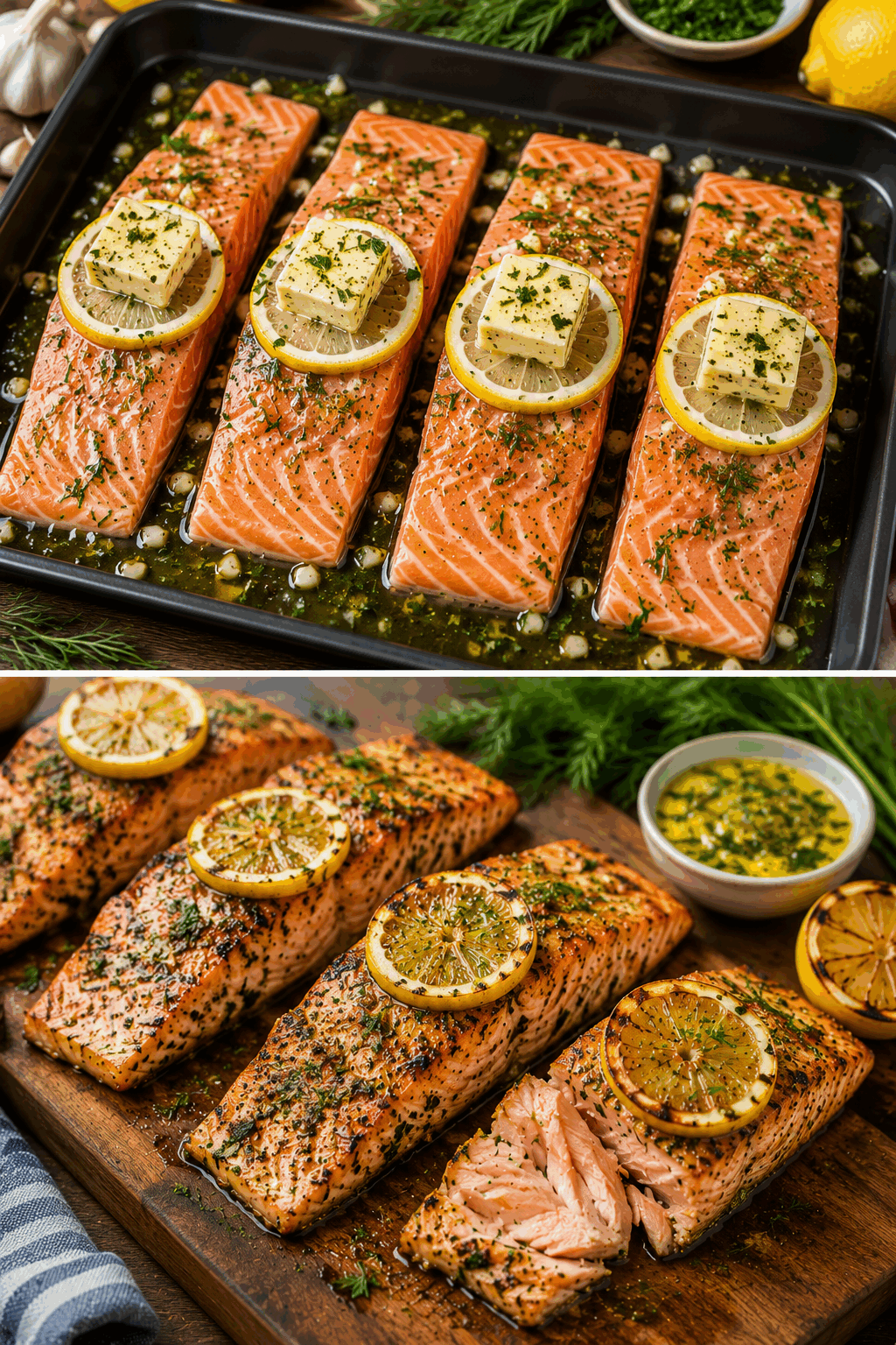 Šťavnatý grilovaný losos s citronovým máslem. Letní recept jako z nejlepší restaurace