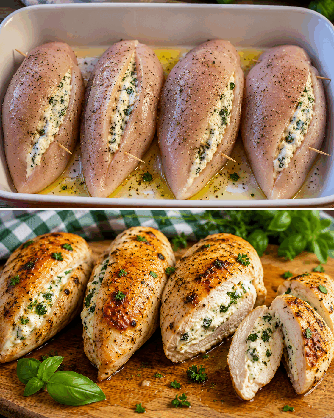 Kuřecí prsa plněná ricottou a bylinkami: Šťavnatý recept, který si zamiluje celá rodina