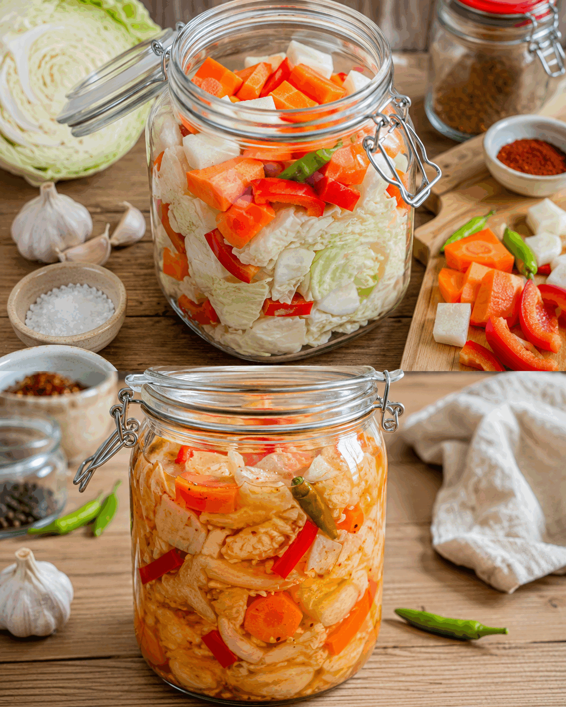 Pikantní kvašená zelenina: domácí recept plný chuti, který se vždy povede