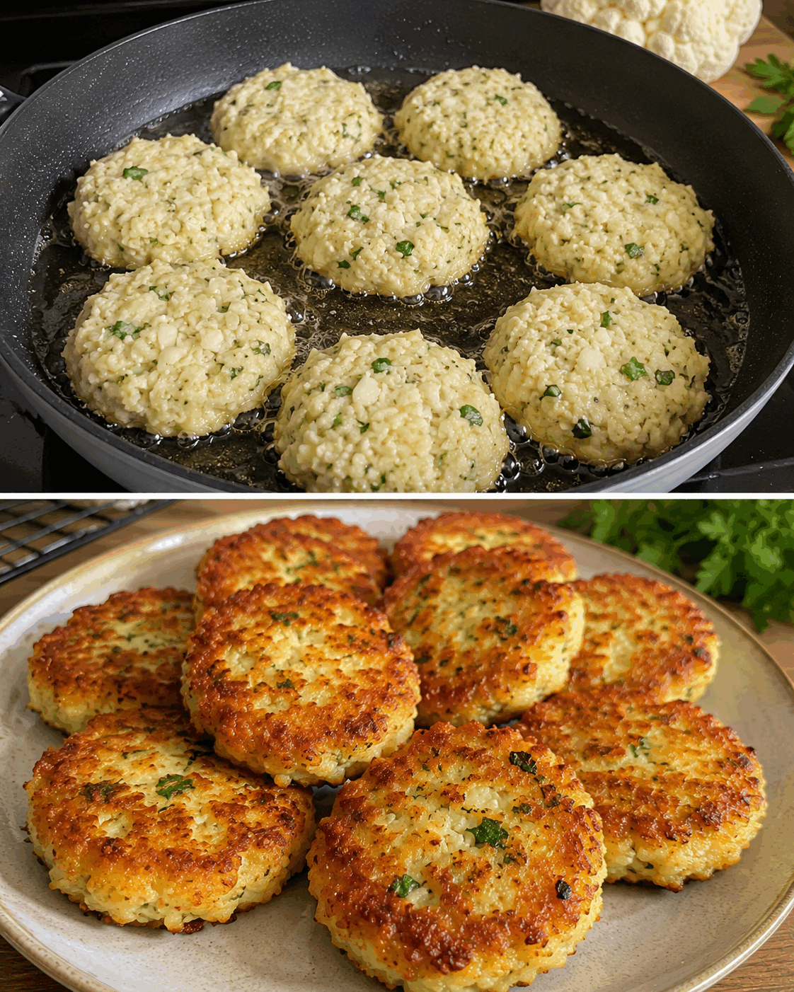 Křupavé babiččiny květákové placičky, po kterých se vždy jen zapráší. Jednoduchý recept z pár surovin