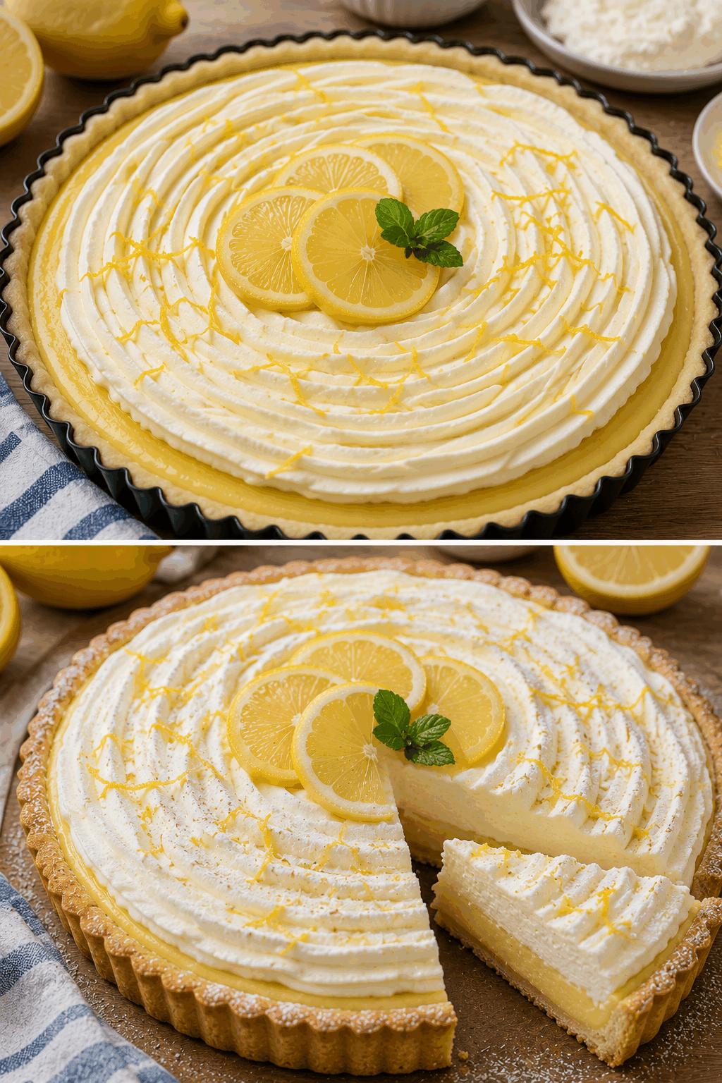 Citronový koláč s mascarpone krémem: svěží dezert s hedvábně jemnou náplní