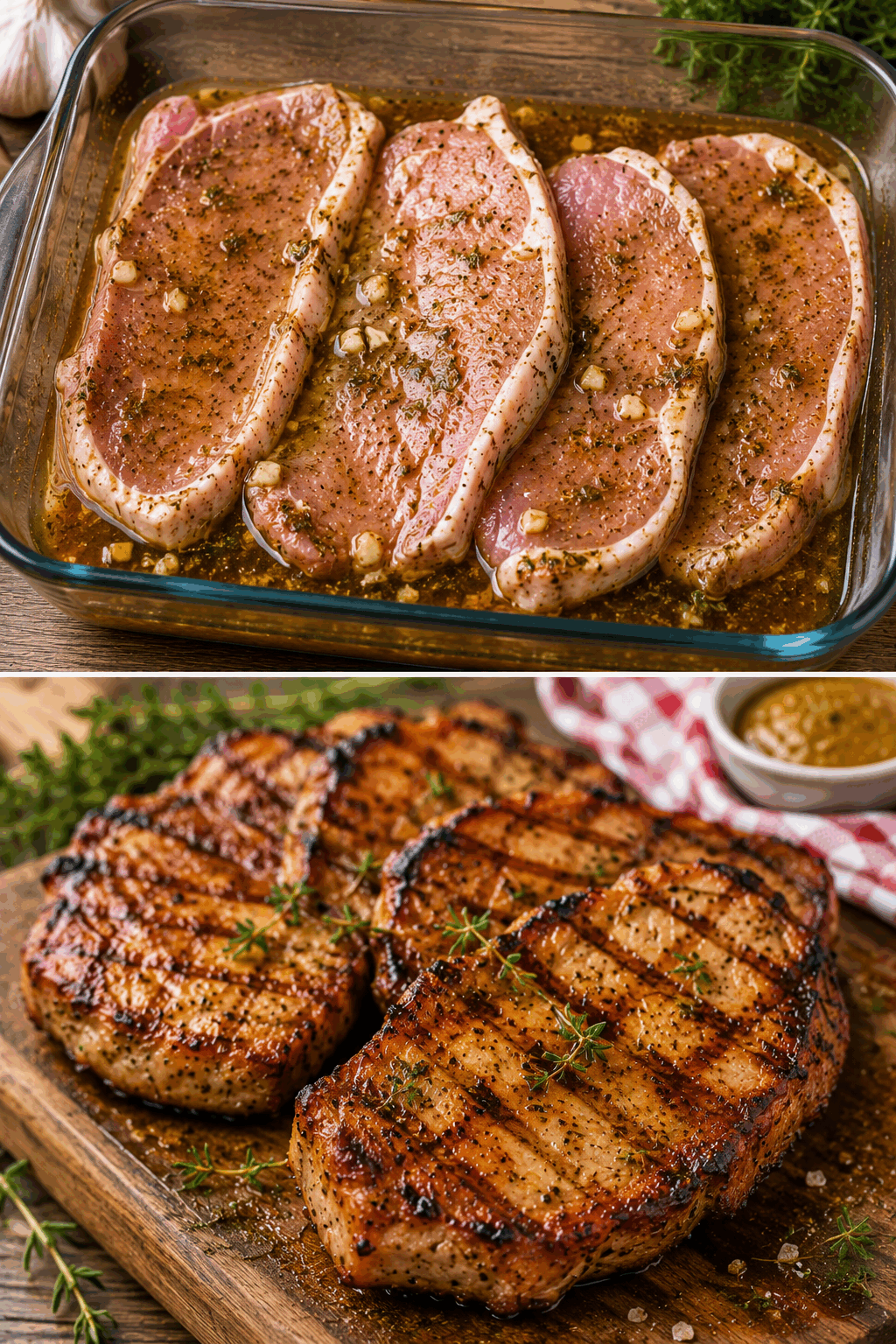 Šťavnaté vepřové kotlety z grilu. Marináda, díky které budou vždy dokonale měkké